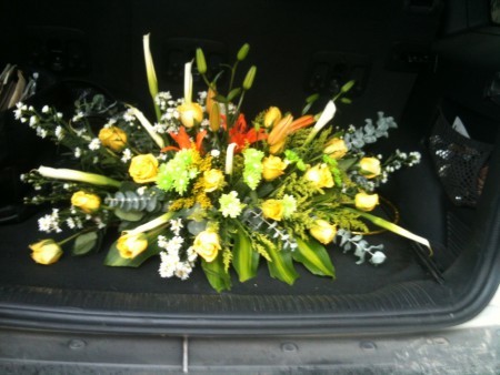 centro de mesa principal de alcatraz, rosa & lilis $550